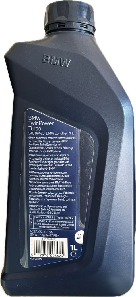 BMW TwinPower Turbo 0W20 Engine Oil Longlife 17FE+ – Stokes & Renk BMW & MINI Service Perth