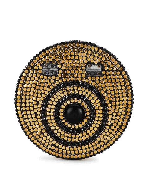 Anekaant Mosaic Gold & Black Mosaic Embellished Metal Clutch