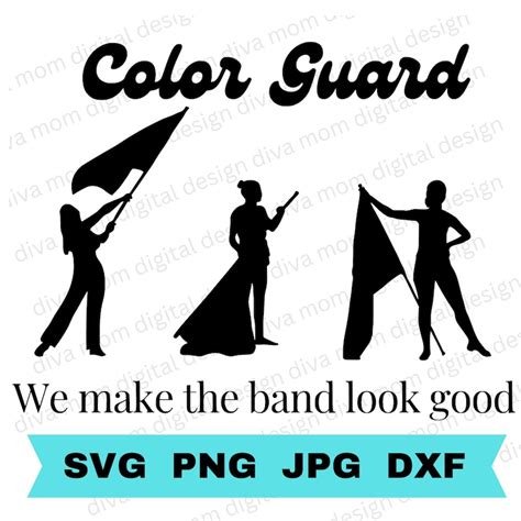 Color Guard Silhouette - Etsy