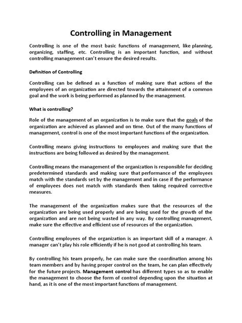 Controlling Function of Management 的图像结果