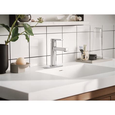 Shop Moen Rinza Chrome Single Handle Bathroom Faucet with 4-Piece ...