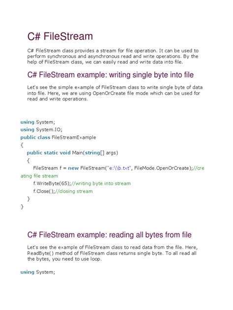 C# File Tutorial 的图像结果