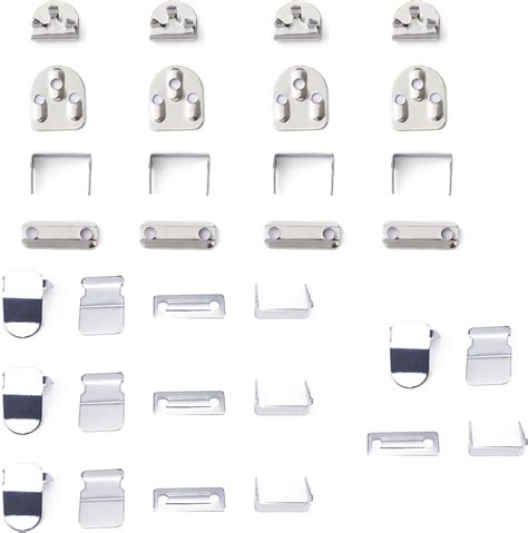 Amazon.com: BRBASAP Hook and Eye Fasteners 8 Sets 2 Styles Nickel Hook ...