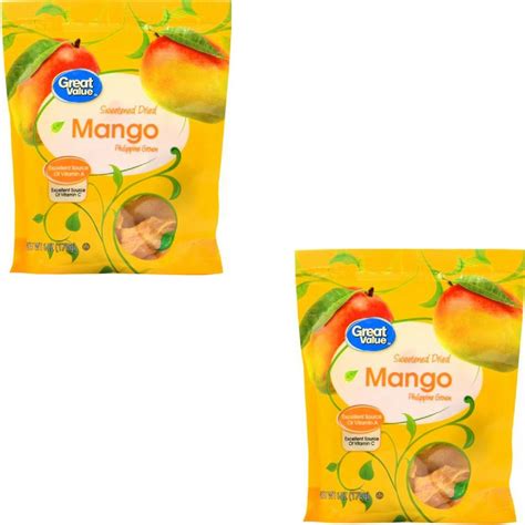 Buy Great Value Sweetened Dried Philippine Mango 6 Oz 2 Pack Online at ...