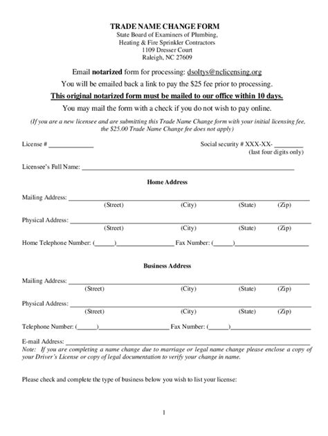 Fillable Online nclicensing.orgformsForms - North Carolina State Board ...