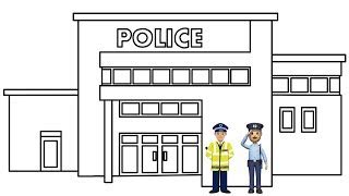 Police Station Drawing at PaintingValley.com | Explore collection of ...