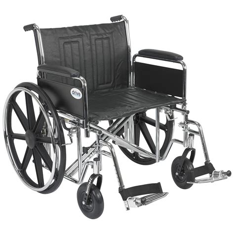 Drive Medical Sentra Extra Wide Heavy Duty Wheelchair 24 inch Black ...