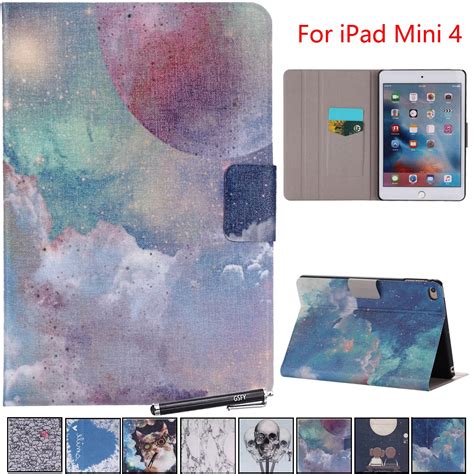 iPad Mini 4 Case, Newshine Premium PU Leather Stand Folio Case Cover ...