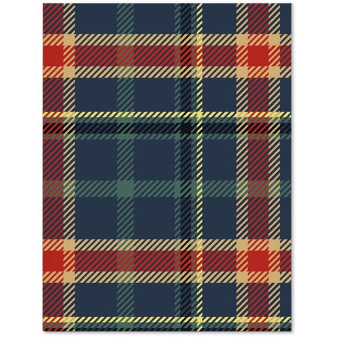 Navy Blue and Pine Plaid Plates | Shutterfly