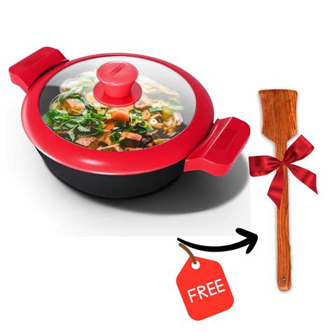 GEMMA Naturally Non Stick Iron kadai with lid | pre Seasoned Induction ...