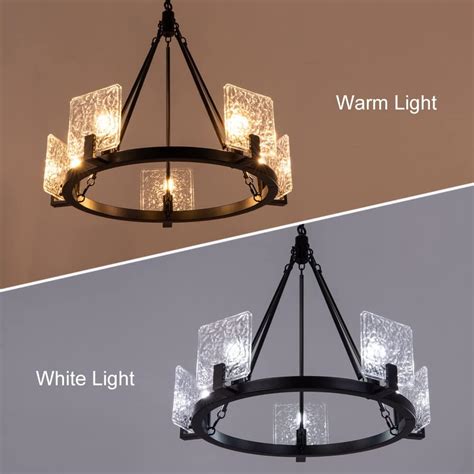 Buy Wellmet 28 inch Matte Black Chandelier for Dining Room Light ...