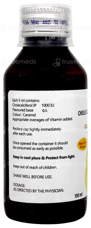 Calcirol Mixed Fruit Flavour Syrup 100ml - Uses, Side Effects, Dosage ...