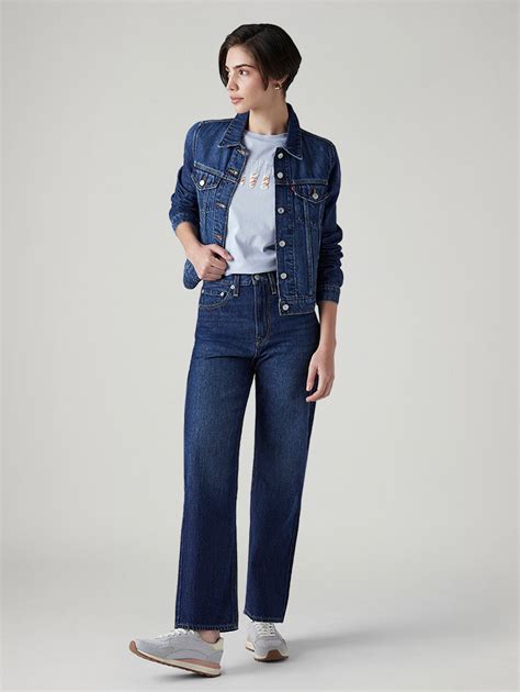 Women's Dark Indigo Ribcage Straight Fit High Rise Jeans – Levis India ...