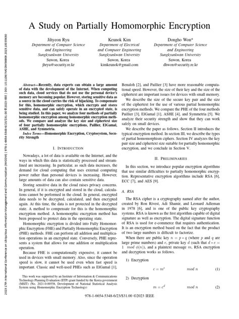 Image result for Partially Homomorphic Encryption