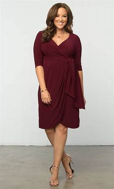 Plus Size Of The Dresses by Plus Size Knee Length Dress Solid Color Wrap Dress Plus Size Of The Dresses