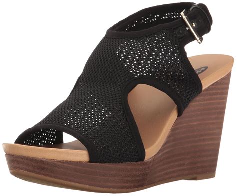 Dr. Scholl's Women's Meaning Wedge Sandal, Black Luna Knit, 7 M US ...