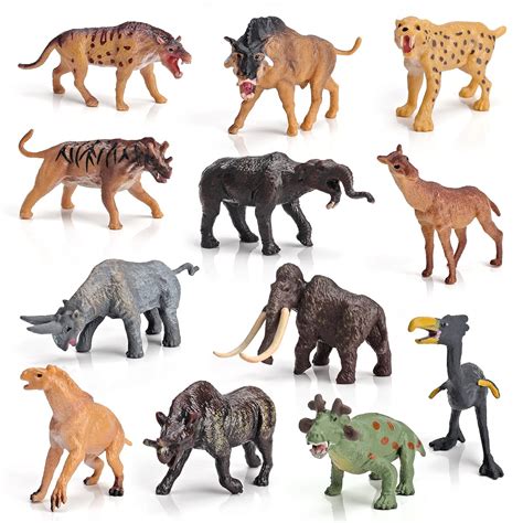 Buy BRETOYIN Mini Prehistoric Mammals Animals Toys Set 12PCS Animal ...