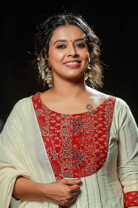 Off-White Anarkali with Red Ajrakh Patch Yoke – Byhand