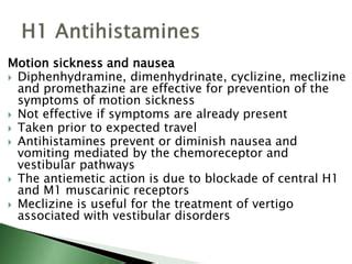 Antihistamines - Pharmacology | PDF