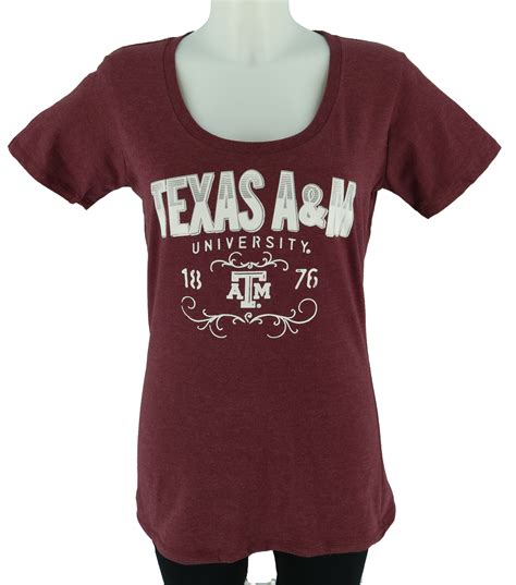Texas A&M Women's Maroon Scoop Neck Tee - Shop Team Apparel at H-E-B