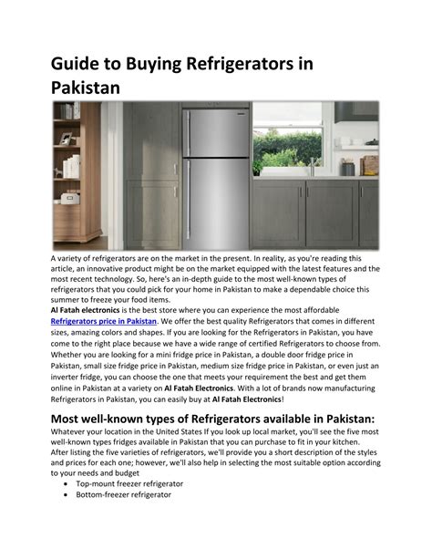 PPT - Guide to Buying Refrigerators in Pakistan PowerPoint Presentation - ID:12021195