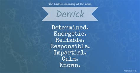 The hidden meaning of the name Derrick | Namious