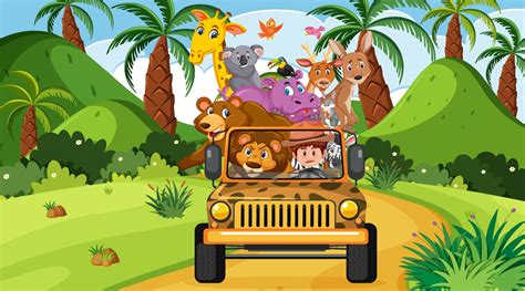 Safari Kids Clip Art