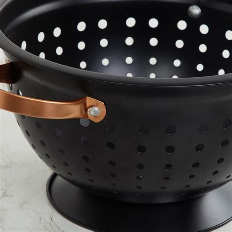 Buy Cresta Black Stainless Steel Colander Strainer with Handle from ...