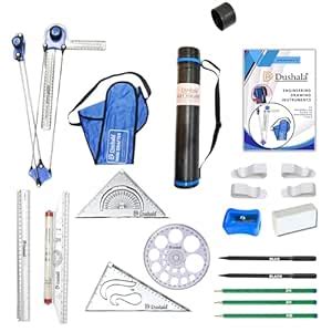 Dushala Engineering Drawing Instruments Set with Mini Drafter, Sheet ...