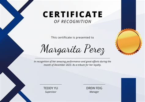 Employee Of The Year Certificate Canva