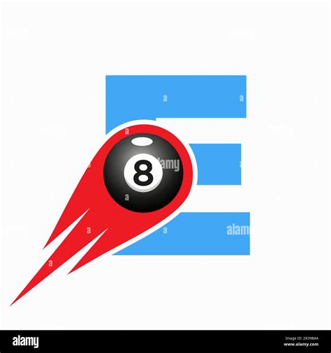 Letter E Billiard Sports Team Club Logo. 8 Ball Pool Logo Design ...