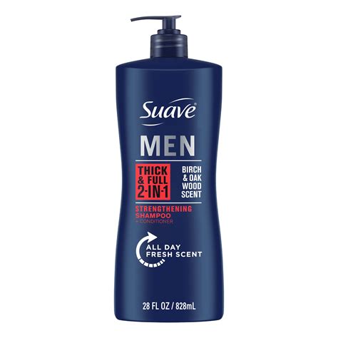 Suave Professionals Men 2-in-1 Shampoo & Conditioner, Thick & Full, 28 ...