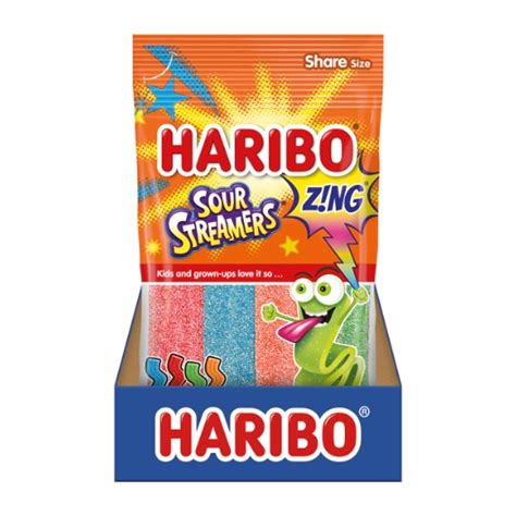 Haribo Confectionery Sour Streamers Gummy Candy, 4.5 Ounce, 12 Per Case