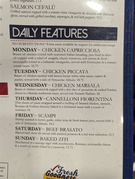 Menu at Mandola's Italian Kitchen pizzeria, Austin, W William Cannon Dr E-1