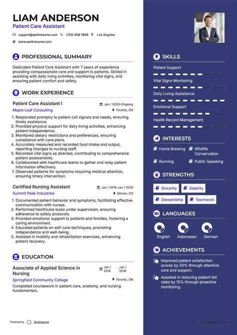 10+ Patient Care Assistant Resume Samples & Templates for 2025