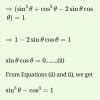 sin + cos is equal to 1 find the value of 3sintheta cos theta is ...