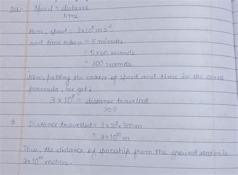 During an experiment, a signal from a spaceship reached the ground ...