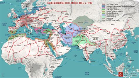 Global Trade in the 13th Century - World History Encyclopedia - map of europe xiii century