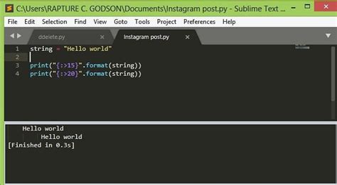 Image result for Align Format Code Python