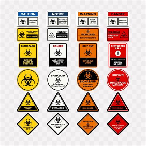 Premium Vector | Infectius bio hazard symbols and sign collection ...