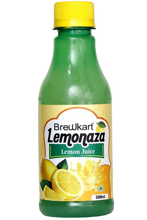 Brewkart Yellow Lemon Juice Concentrate - Pack of 1 (500ml) | Pocket ...