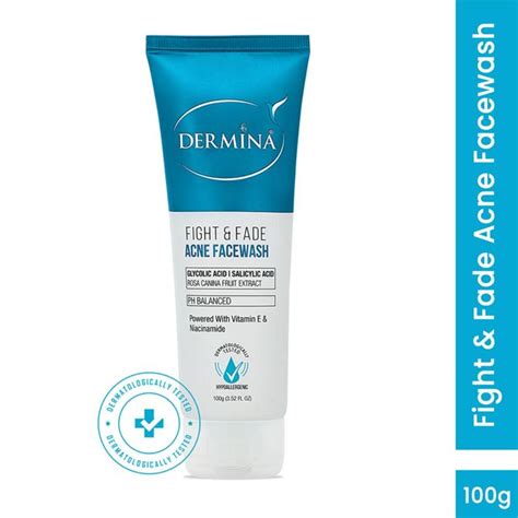 Buy DERMINA Fight & Fade Acne Facewash With Glycolic & Salicylic Acid ...