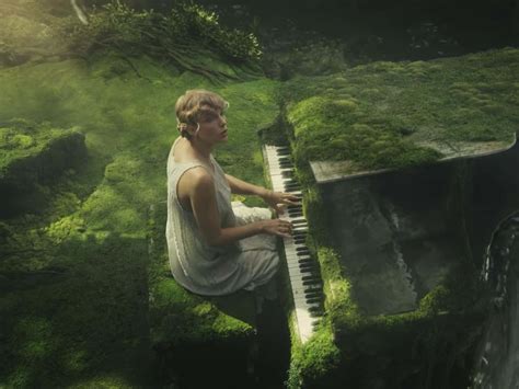 Download Taylor Swift Folklore Playing Piano In Forest Wallpaper ...