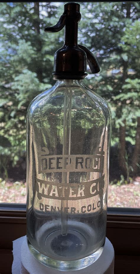 DEEP ROCK WATER COMPANY acid-etched seltzer bottle DENVER COLORADO 1925 ...
