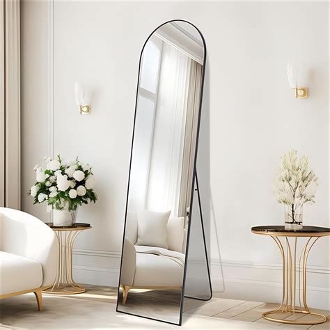 Anyrose 59.1"x16" Arched Full Length Mirror with Stand Frame Floor ...