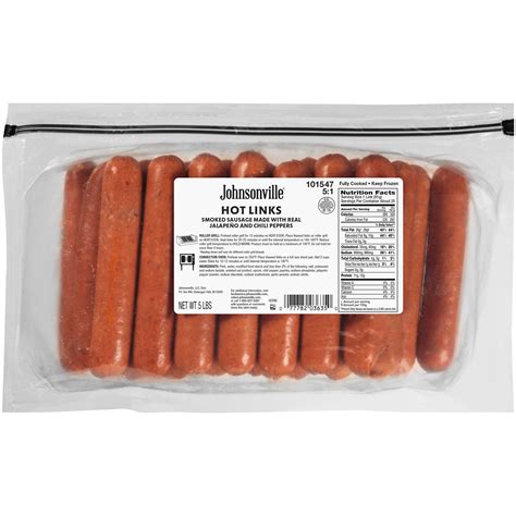 Johnsonville Skinless Hot Links, 80 Ounce -- 2 per case. - Walmart.com