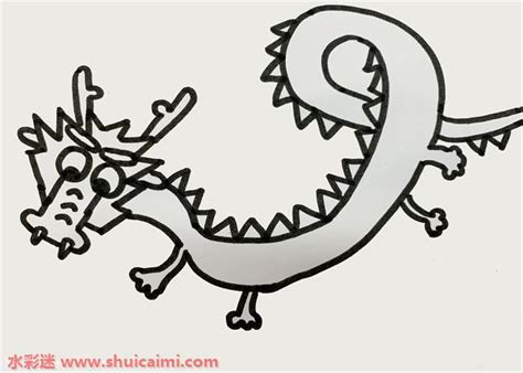 中国龙的简笔画简单的(中国龙的简笔画) - 抖兔学习网