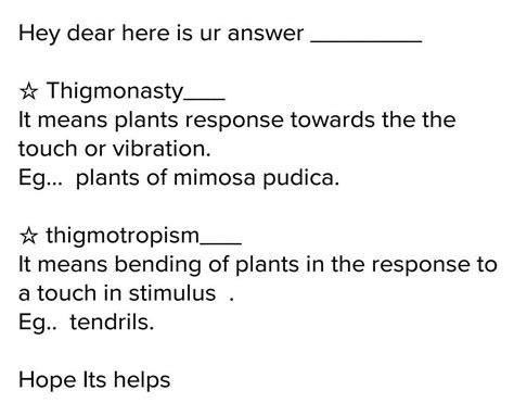 How is thigmotropism different from thigmonasty. - Brainly.in