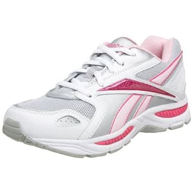 Reebok Little Kid/Big Kid Double Quick Running Shoe,Steel/White/Hot ...