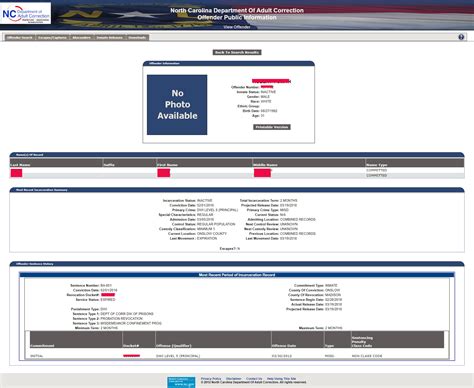 North Carolina Department of Corrections Inmate Search Instructions
